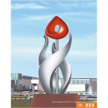 Large Modern Famous Abstract Arts Stainless steel Flower Sculpture for garden decoration